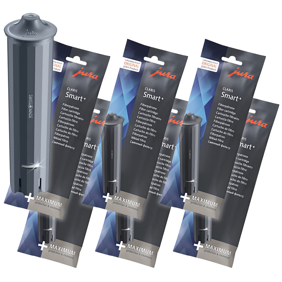 Jura CLARIS Smart+ filter pack six preserves water quality for richer coffee aroma.