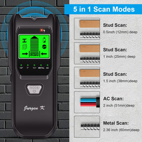 Jurgen K audible beep confirms detected studs and live wires.