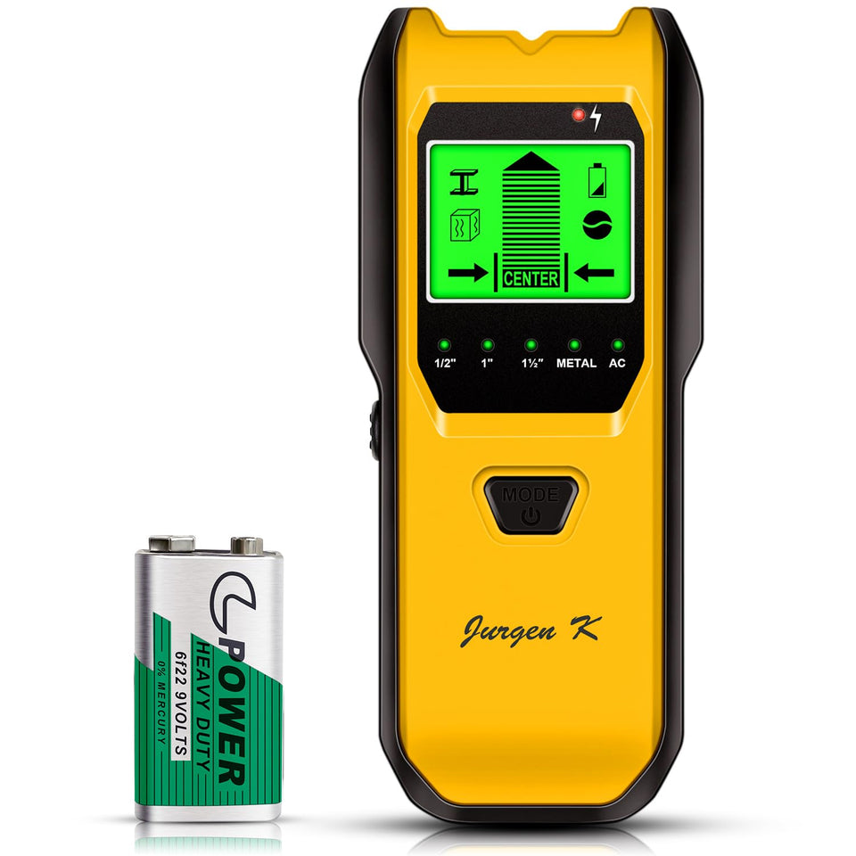 Jurgen K Stud Finder with center and edge detection for precise mounting.