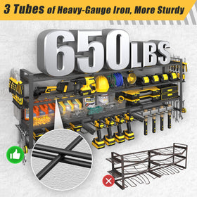Jusgym 12 anti-roll drill holders securely cradle cordless drills