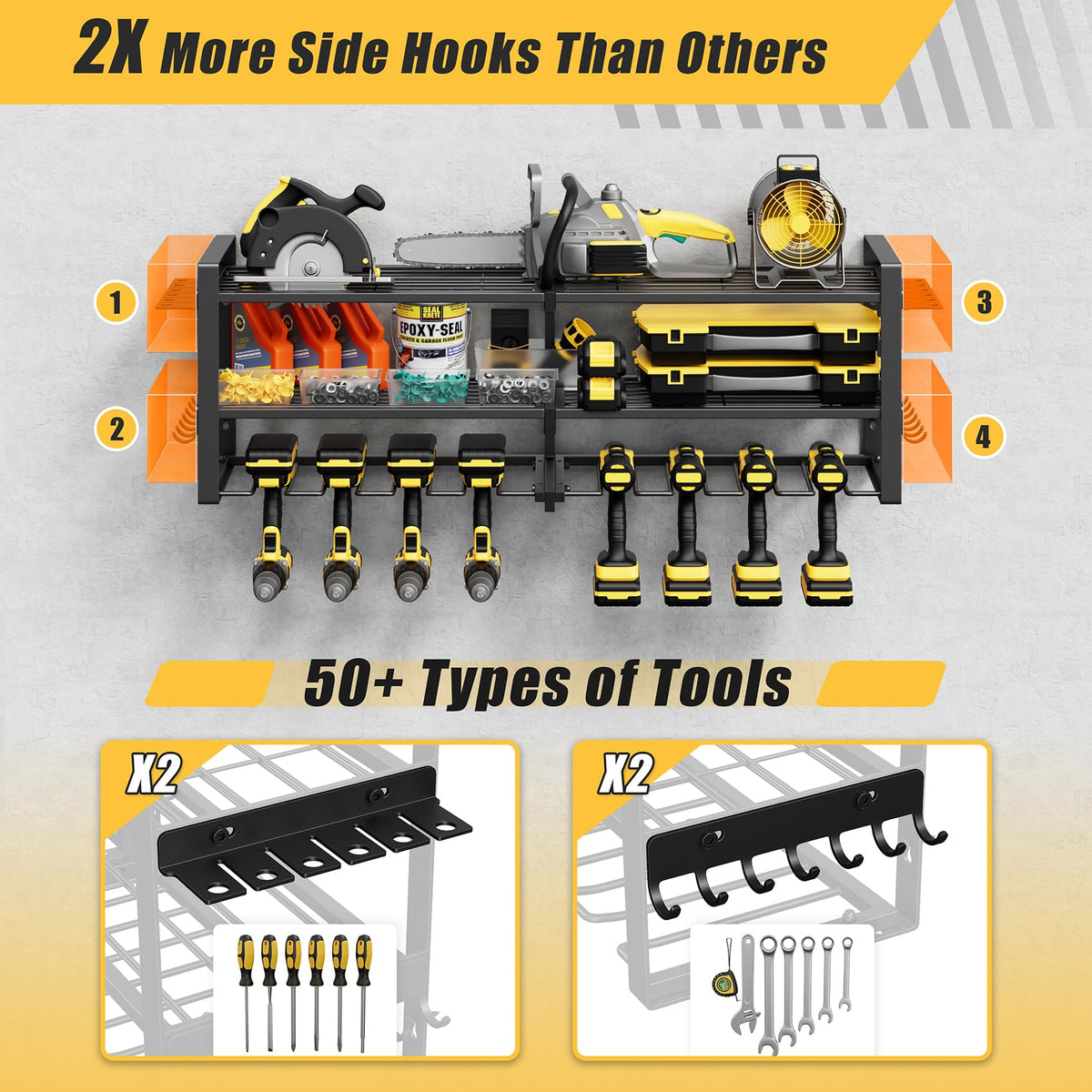 Jusgym anti-roll drill holders prevent tools from rolling away