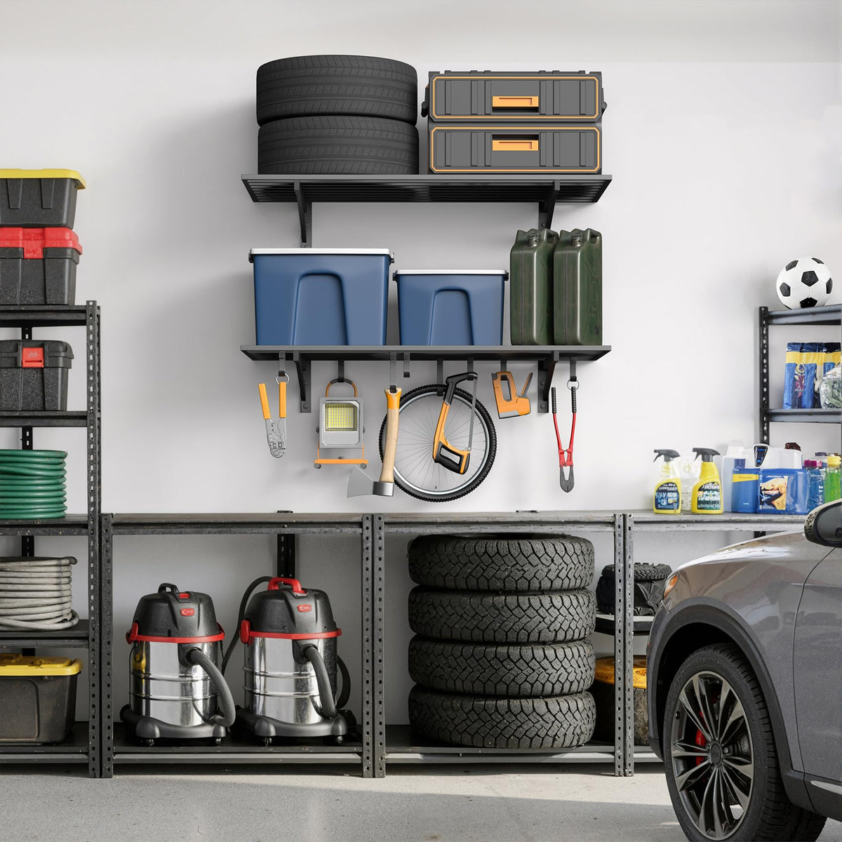 Jusgym durability and load capacity demonstrated through practical use visuals.