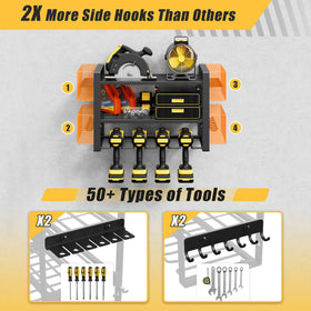 Jusgym four anti-roll drill holders keep bits organized.