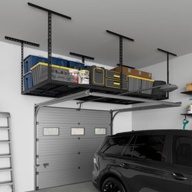 Jusgym garage organization idea demonstrates a cleaner ceiling space.