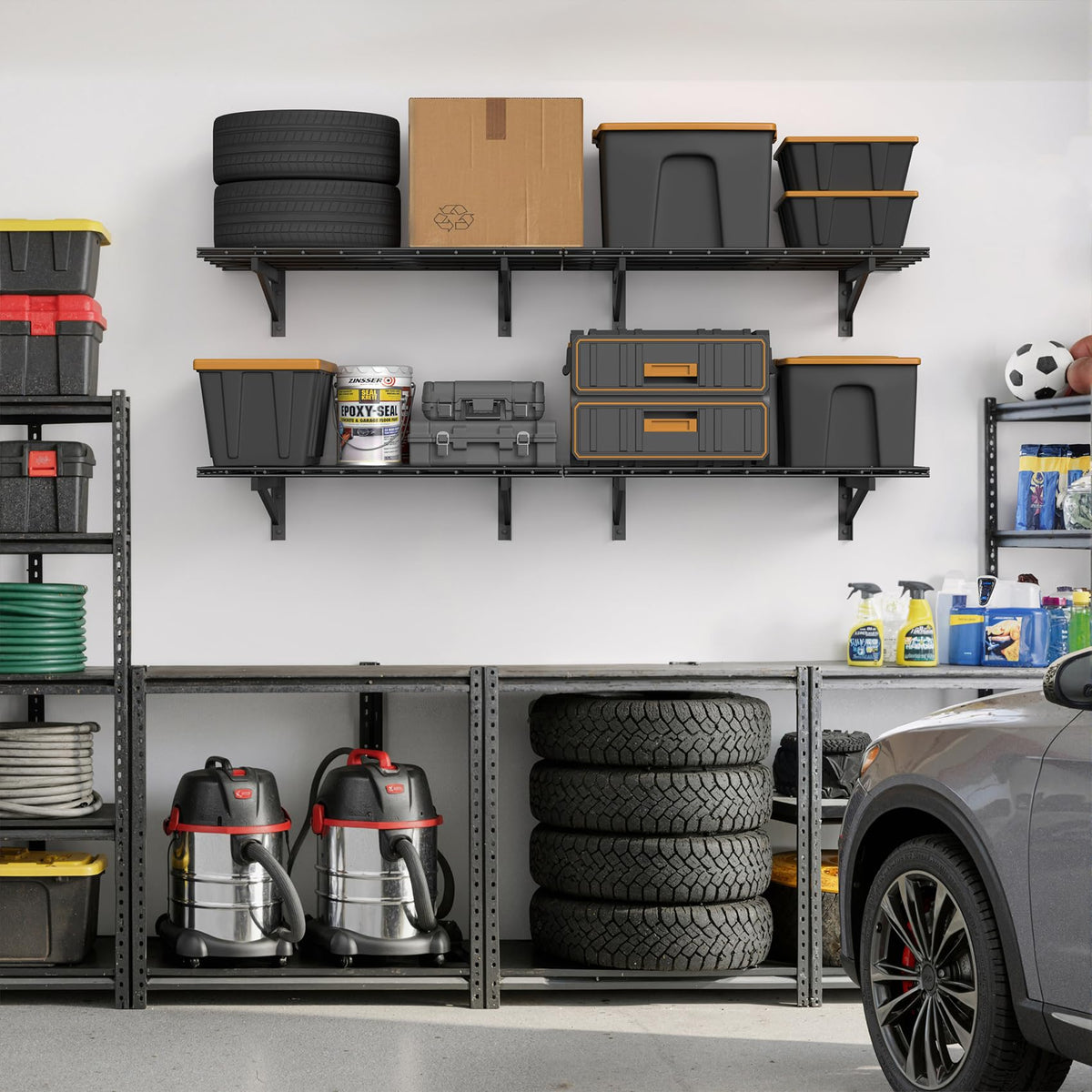 Jusgym open-grid mesh design promotes airflow and easier dust control