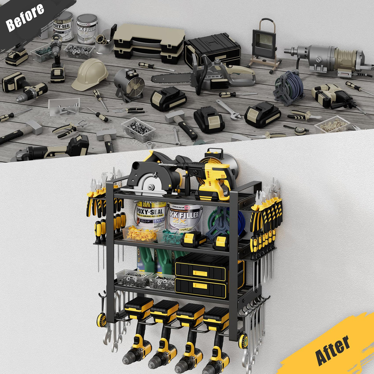 Jusgym compatible with wood, pegboard, concrete, and tile for versatile installation