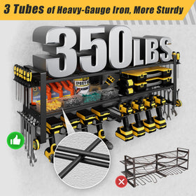 Jusgym three-tier shelves organize heavy tools efficiently