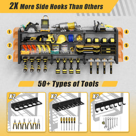 Jusgym four-tier shelf system for heavy tools and gear