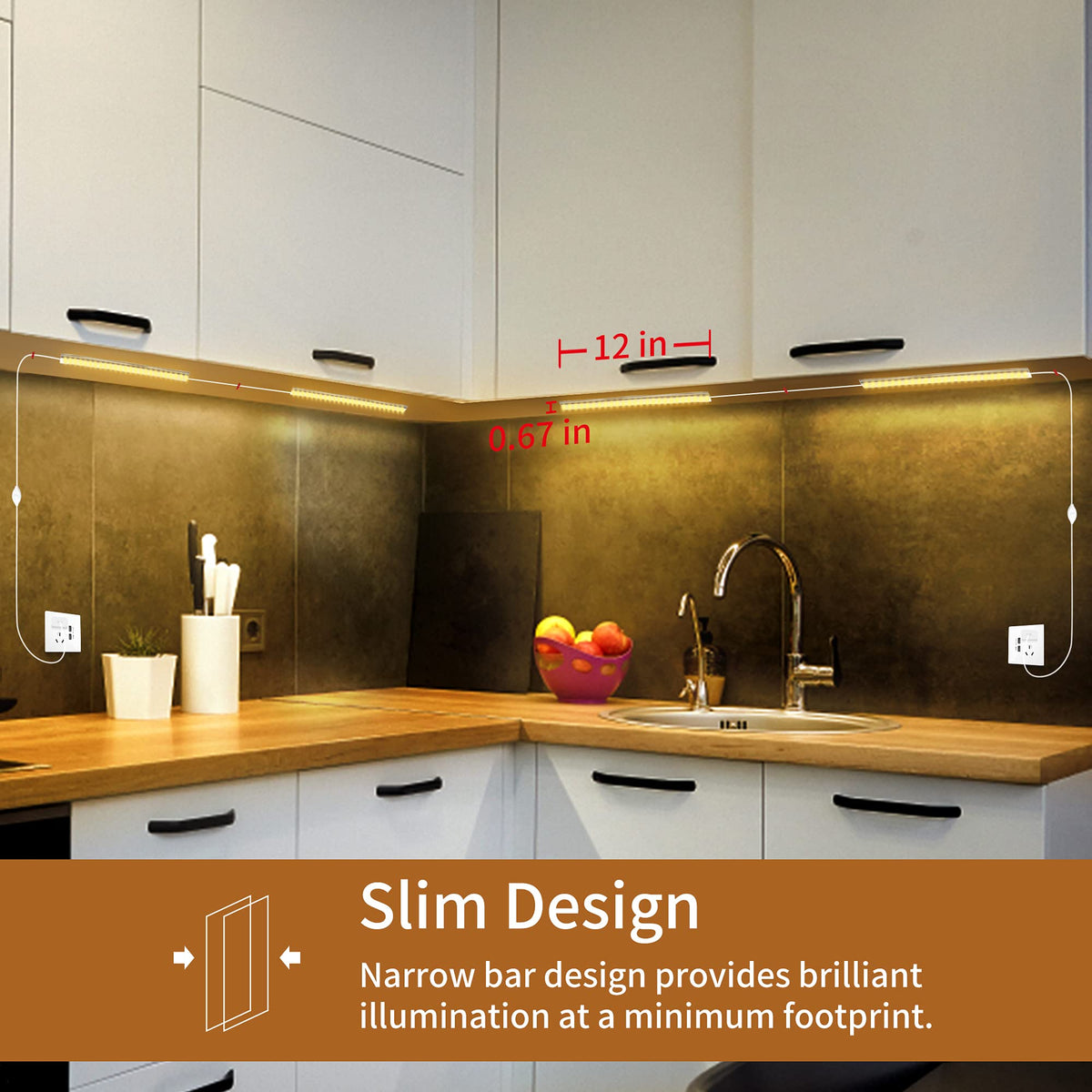JUSJUBR dimmable LED closet light with memory keeps preferred brightness.