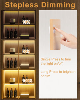 Cuttable COB strip showing length customization for shelves