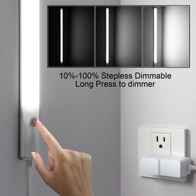 JUSJUBR precision touch switch enables quick on/off and brightness control