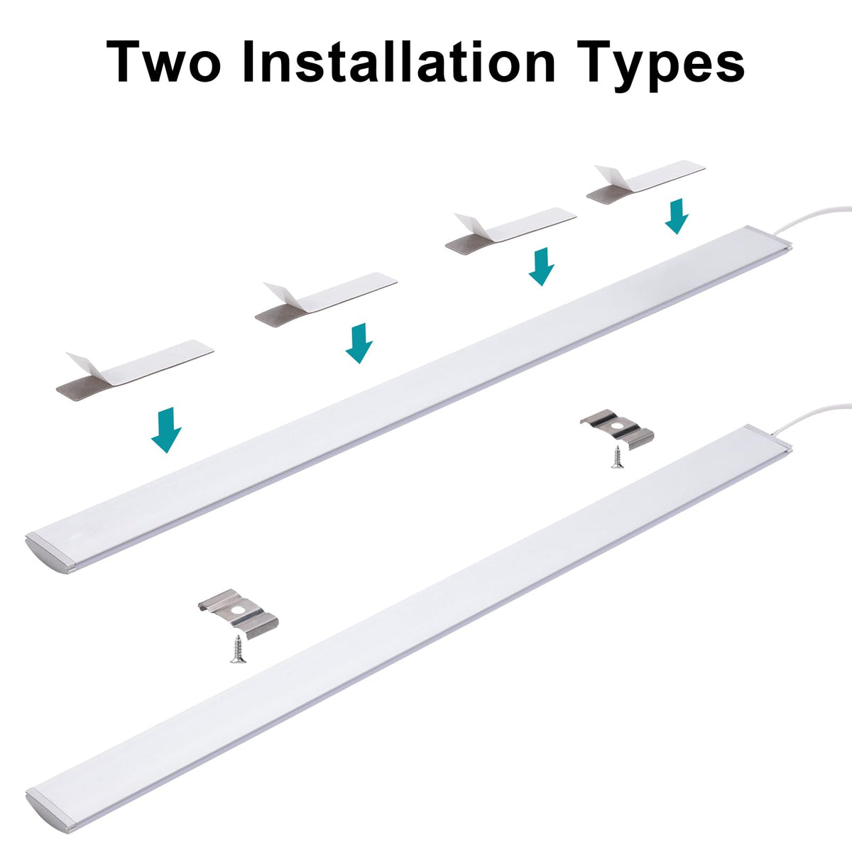 JUSJUBR included double-sided tape and screws for stable, easy installation