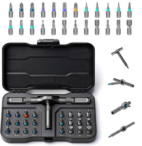 JUSTHERE 24-in-1 screwdriver set full view for versatile home repairs