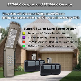 JUSTHILLUP 893MAX remote close-up showing long-range access