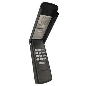 JUSTHILLUP black keypad front view showing compact wireless entry.