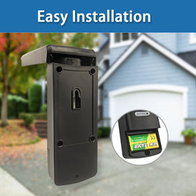 JUSTHILLUP black keypad Security+ 2.0 rolling code feature.