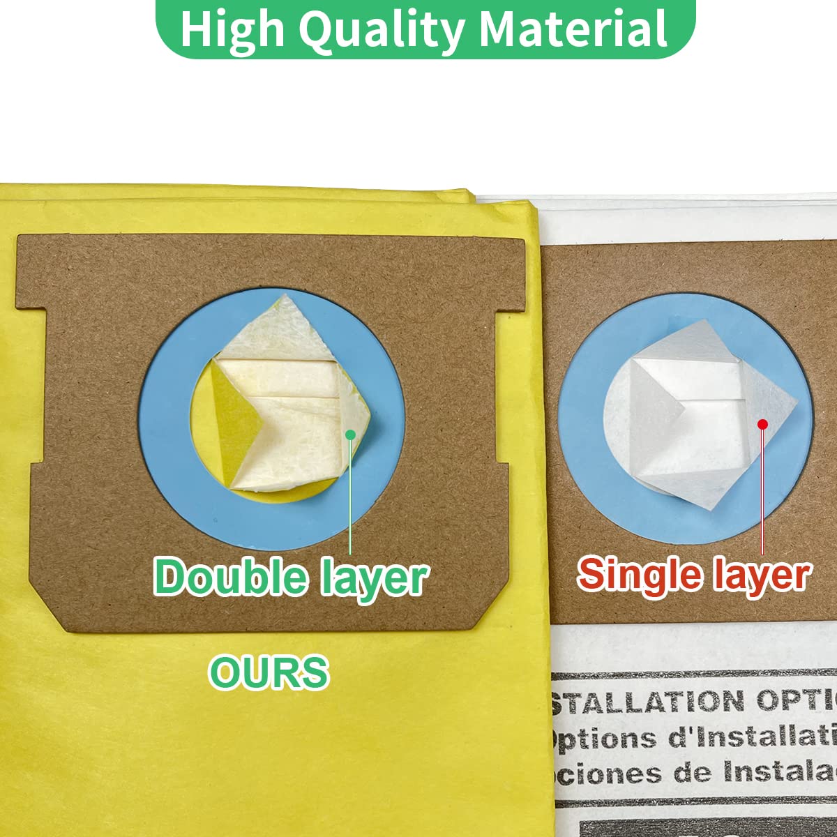 Jusiwow superior filtration for drywall dust, sawdust, and pet hair