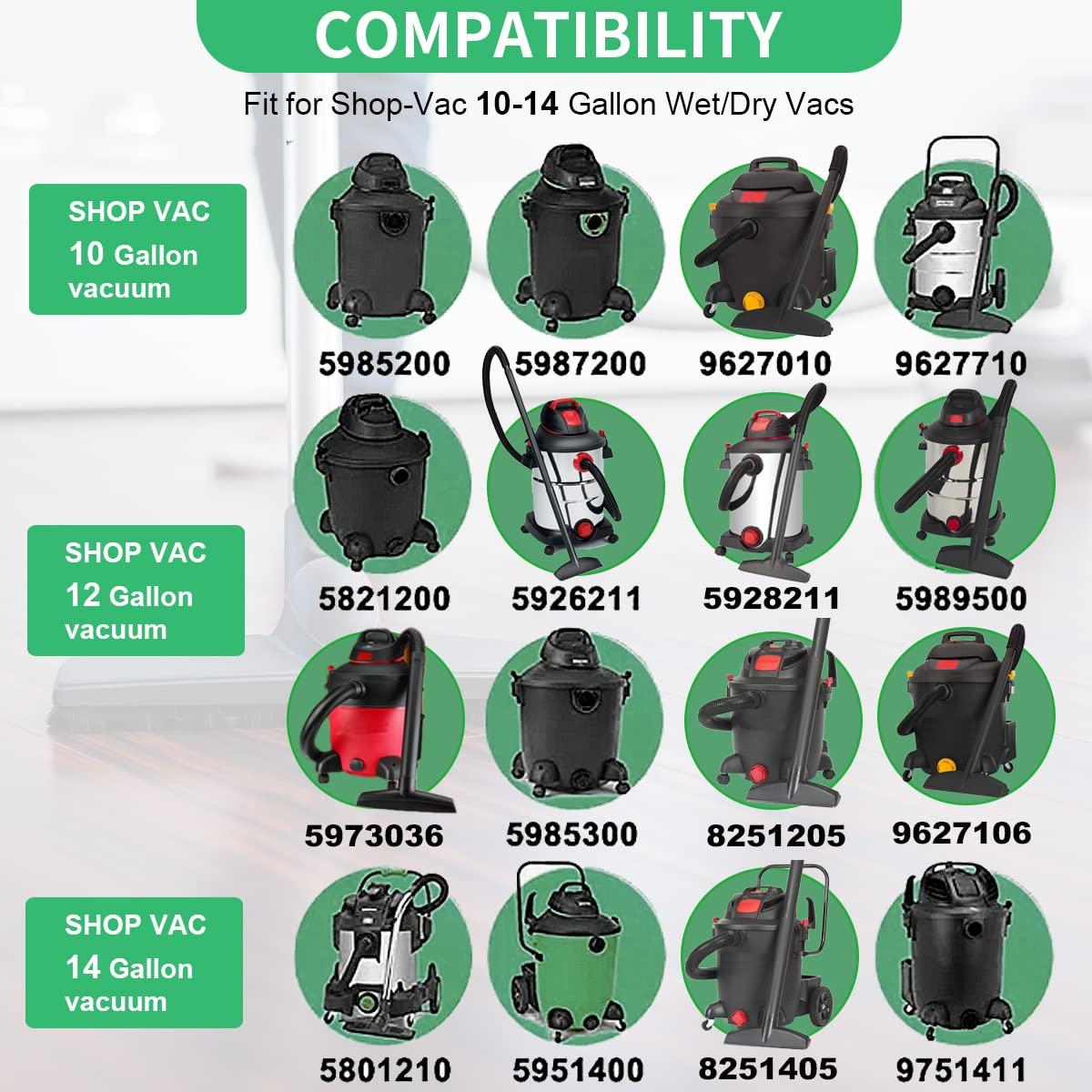 Jusiwow Type F and Type I compatible bags fit 2-1/2 inch nozzles