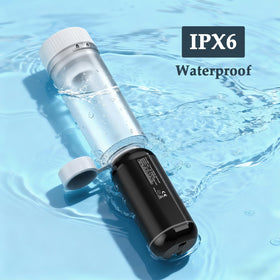 jutimer bottle adapter enables connection with different water bottle sizes.