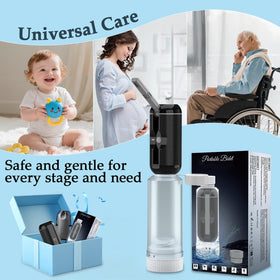 jutimer bottle-adapter setup supports mineral water use while traveling.