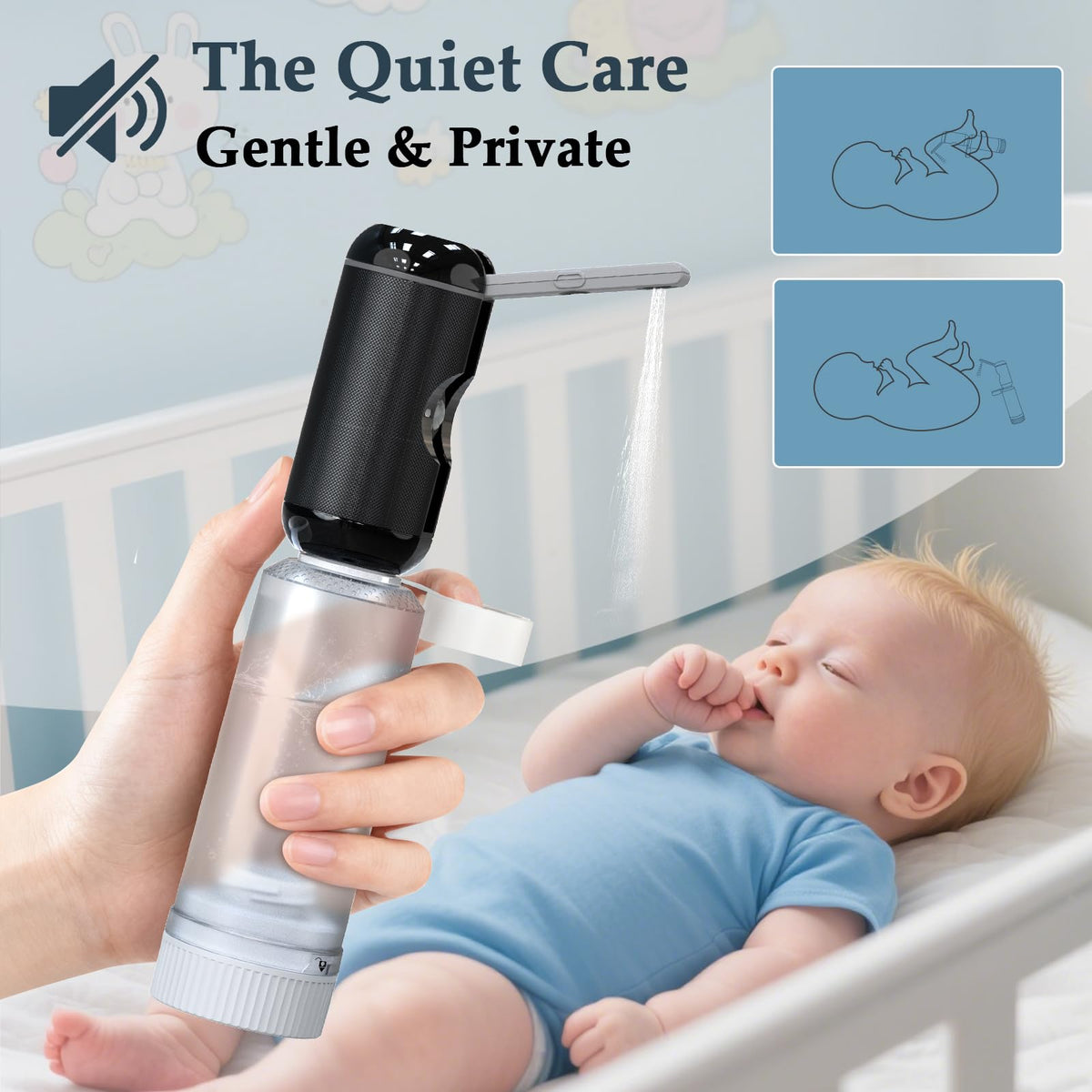 jutimer bidet wide-spout nozzle provides broader coverage for thorough cleaning.