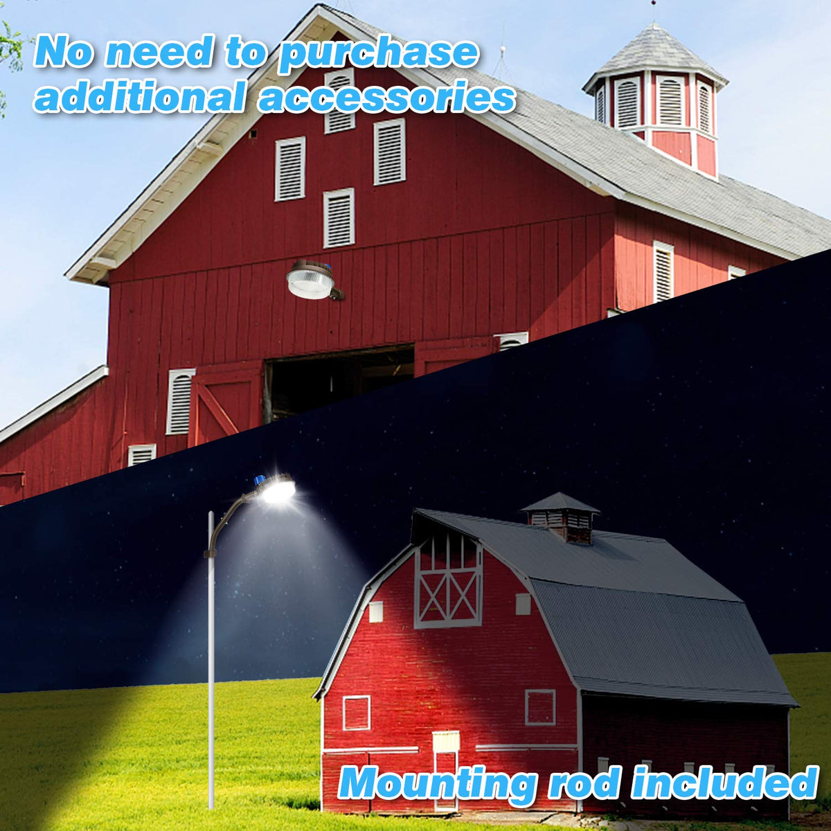 Juyace dusk-to-dawn photocell activates at night for reliable lighting.