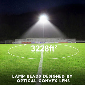 Juyace stadium flood light shows wide distribution for even field illumination.