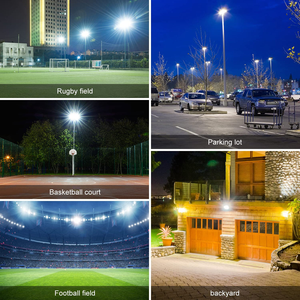 Juyace versatile outdoor light suited for gardens, barns, warehouses, and billboards.