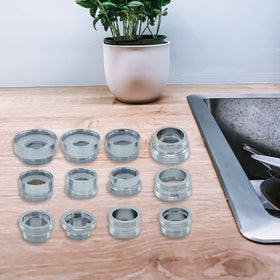 JVNZAM quick-installation thread design simplifies faucet-to-hose connections.