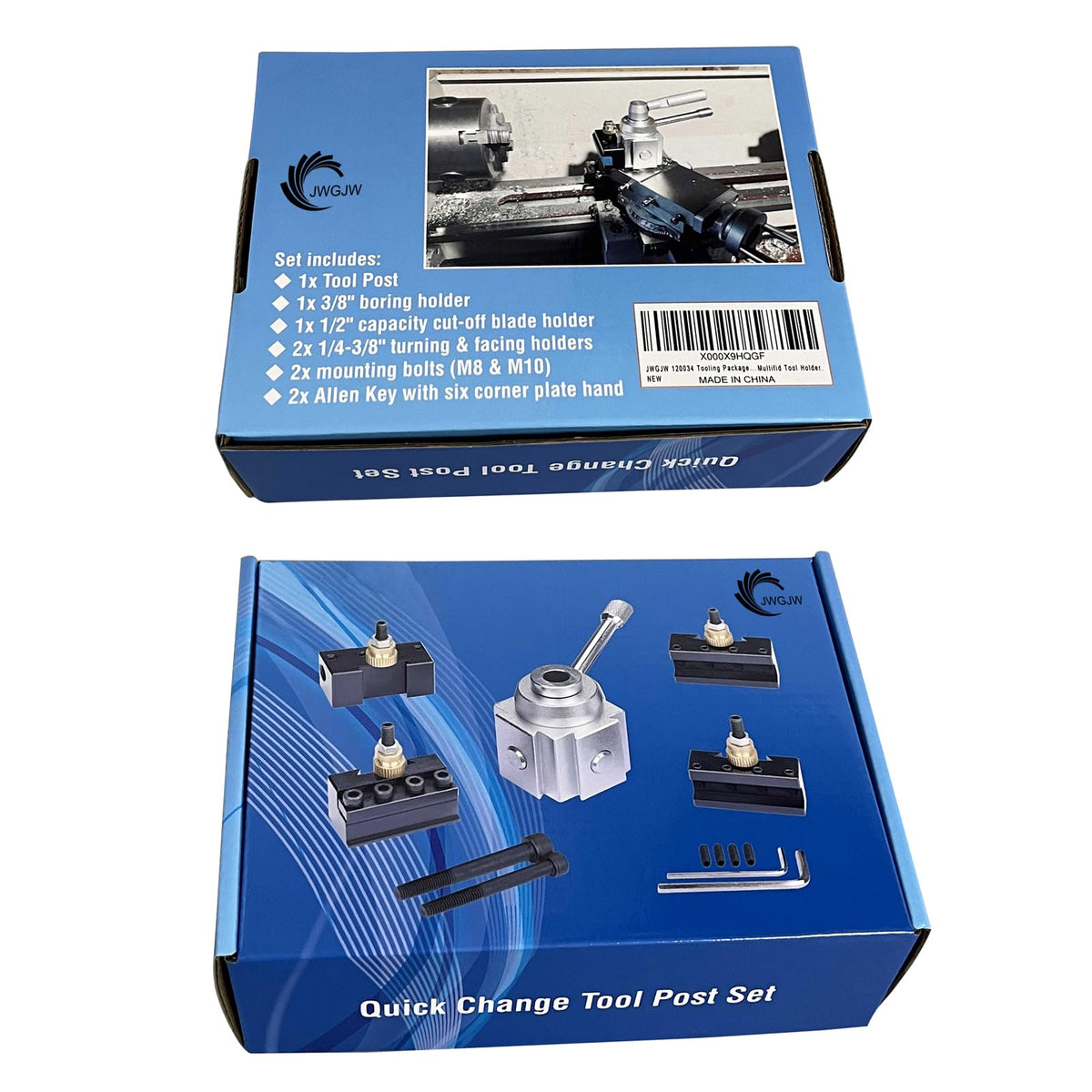 JWGJW 0.2 inch cut-off blade holder enables precise parting.