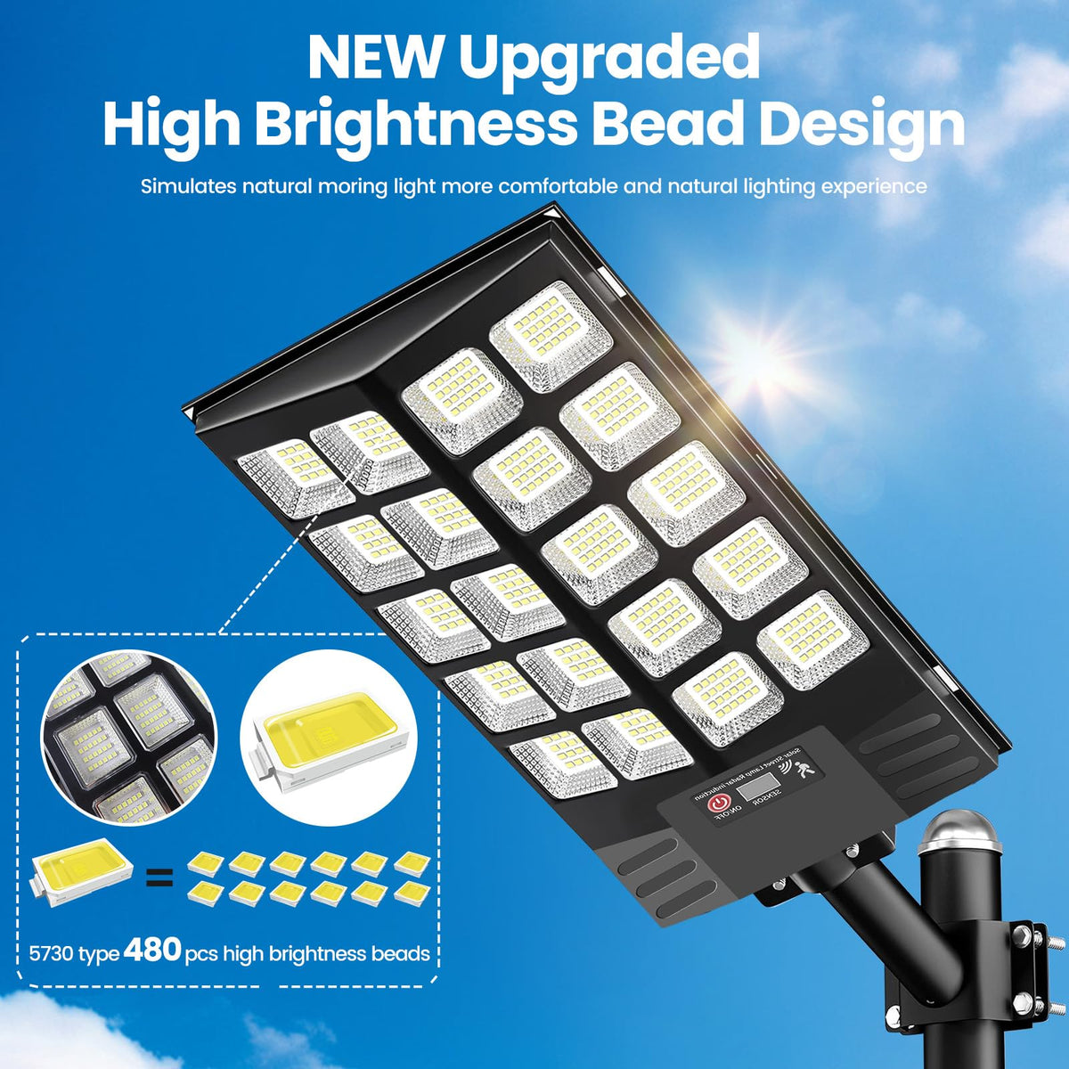 JWT solar street light pole-mount demonstrates quick outdoor installation