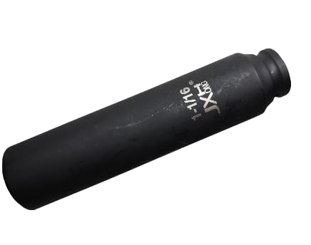 JXHONG heavy-duty half-inch drive socket with long deep reach for hard-to-access bolts.