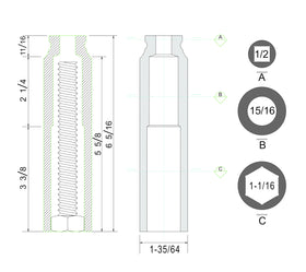 JXHONG truck cage bolt socket with 6-point design for secure engagement.