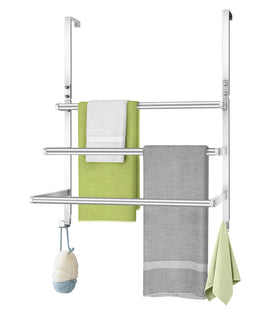 JXONEDAY over the door towel rack brushed nickel 16 inch for space saving storage