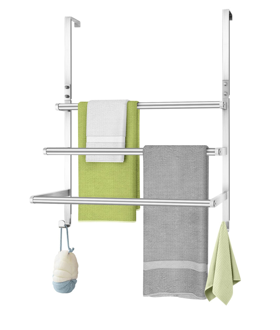 JXONEDAY over the door towel rack brushed nickel 16 inch for space saving storage