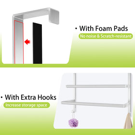 JXONEDAY stainless steel over the door rack is durable and rust resistant