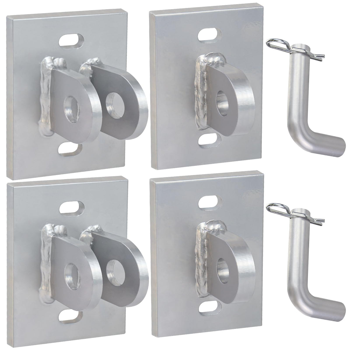 JYINCPED Floating Dock Hinges Kit shown installed for smooth ramp articulation