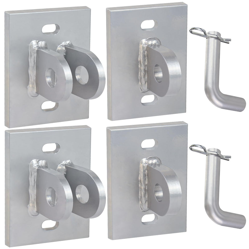 JYINCPED Floating Dock Hinges Kit shown installed for smooth ramp articulation