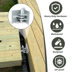 JYINCPED Outside Corner Leg-Holder stabilizes dock corners