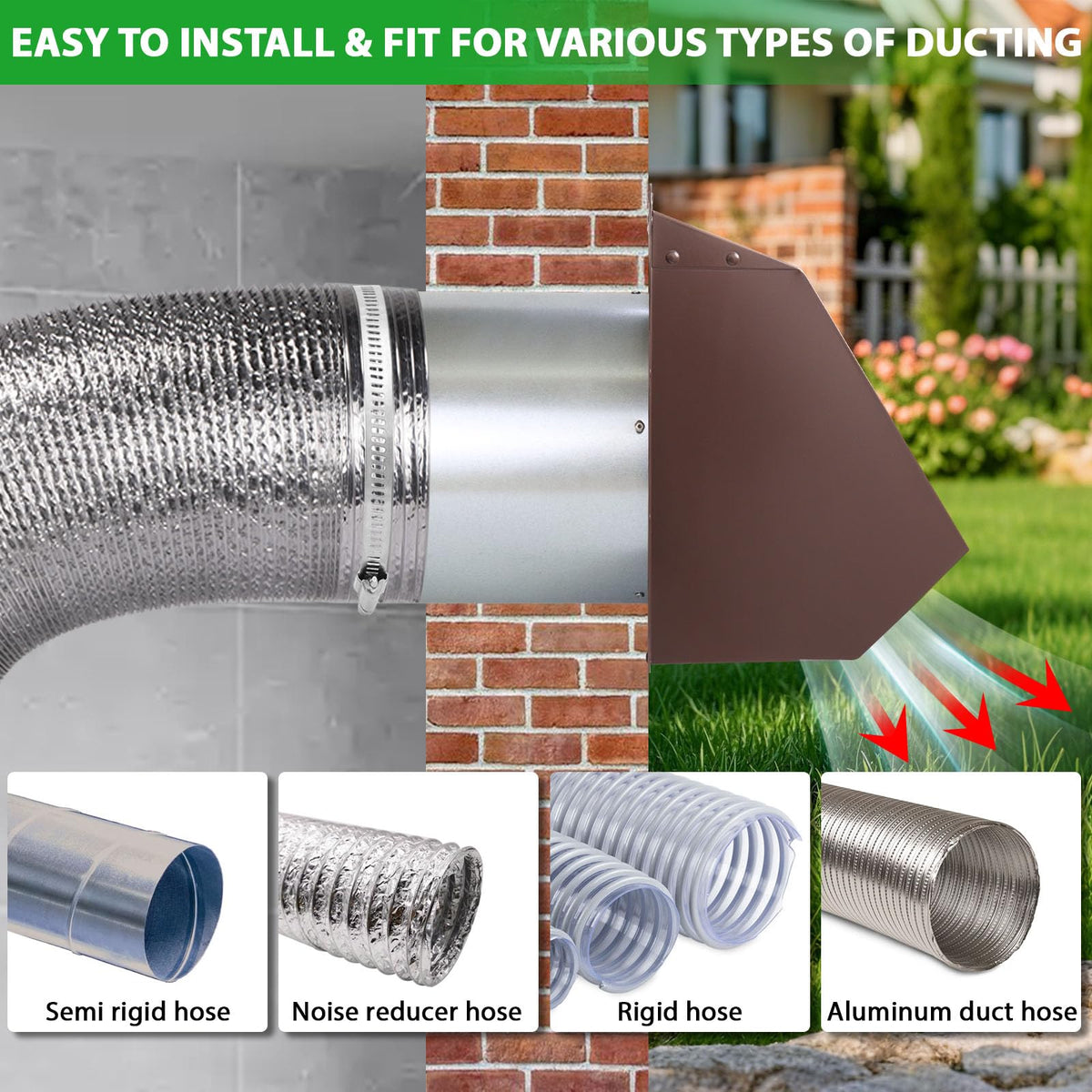 JYINCPED aluminum foil tape included for secure vent sealing