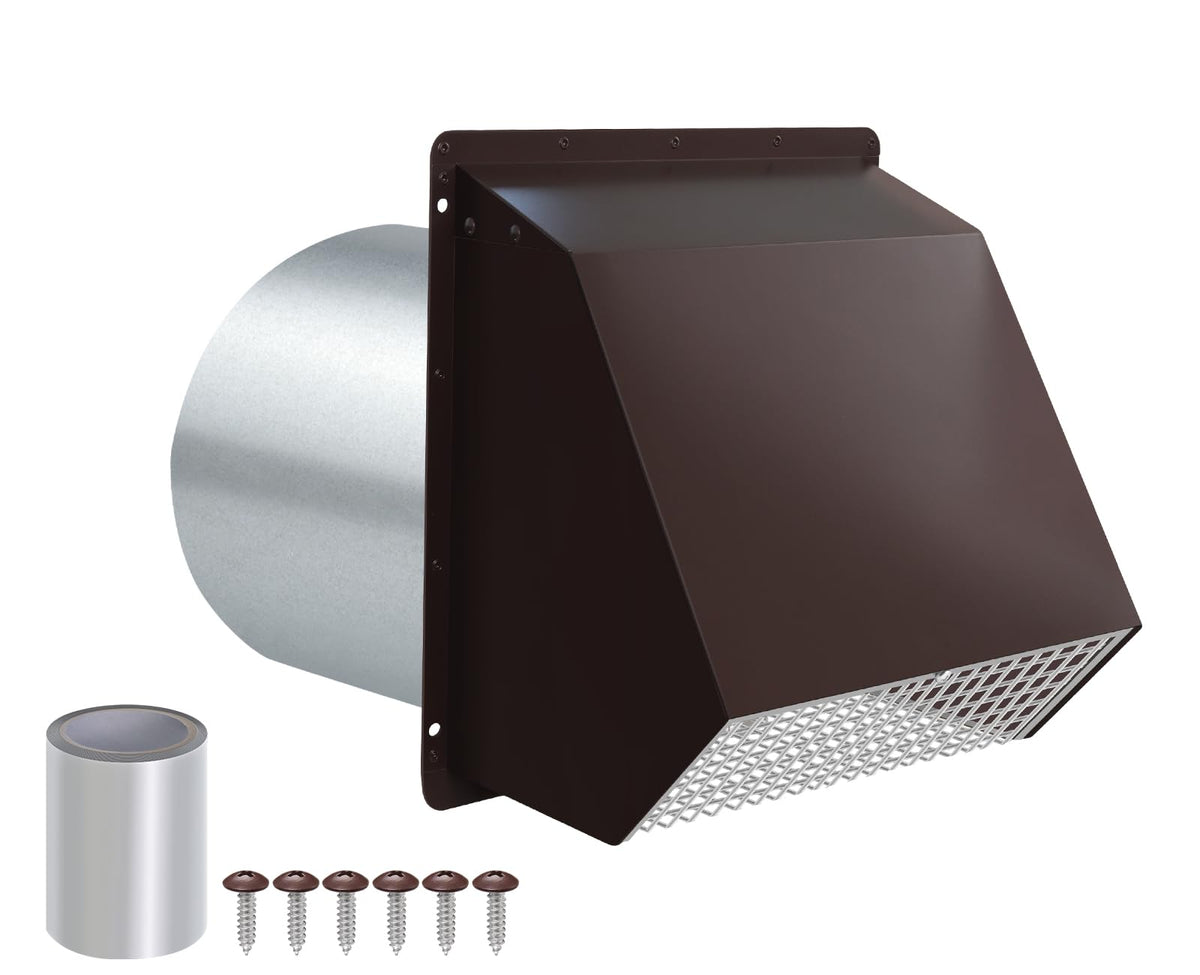 JYINCPED dryer vent cover with hooded exterior design protects against rain and pests