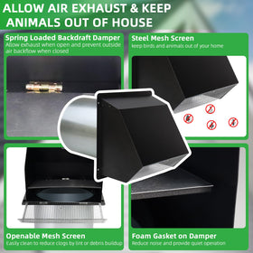 JYINCPED galvanized steel exterior vent cover resists rust
