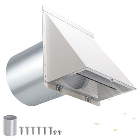 Wide flange base provides stable exterior wall mounting.