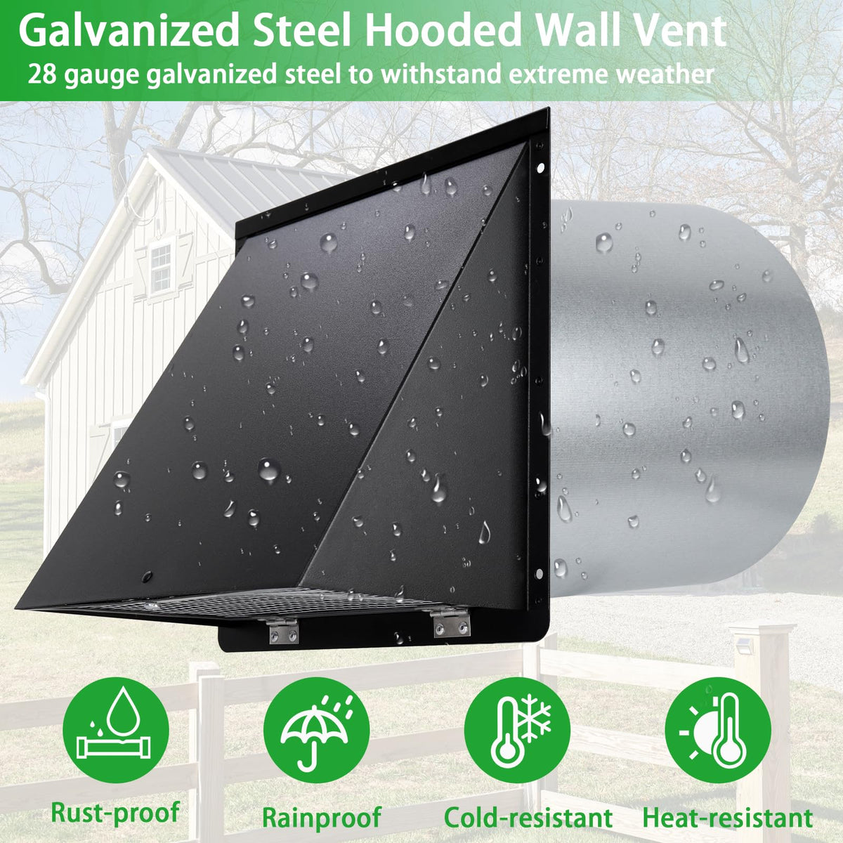 JYINCPED pre-drilled flange simplifies outside wall mounting during installation.