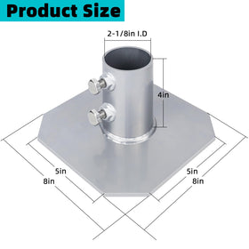 JYINCPED dock base plate keeps posts secure for floating docks.