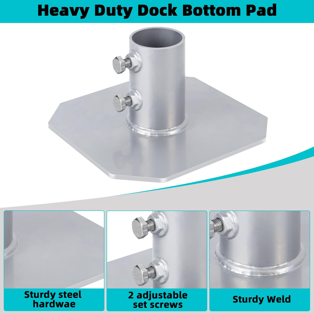 JYINCPED dock pipe holder secures round posts for steady pier construction.
