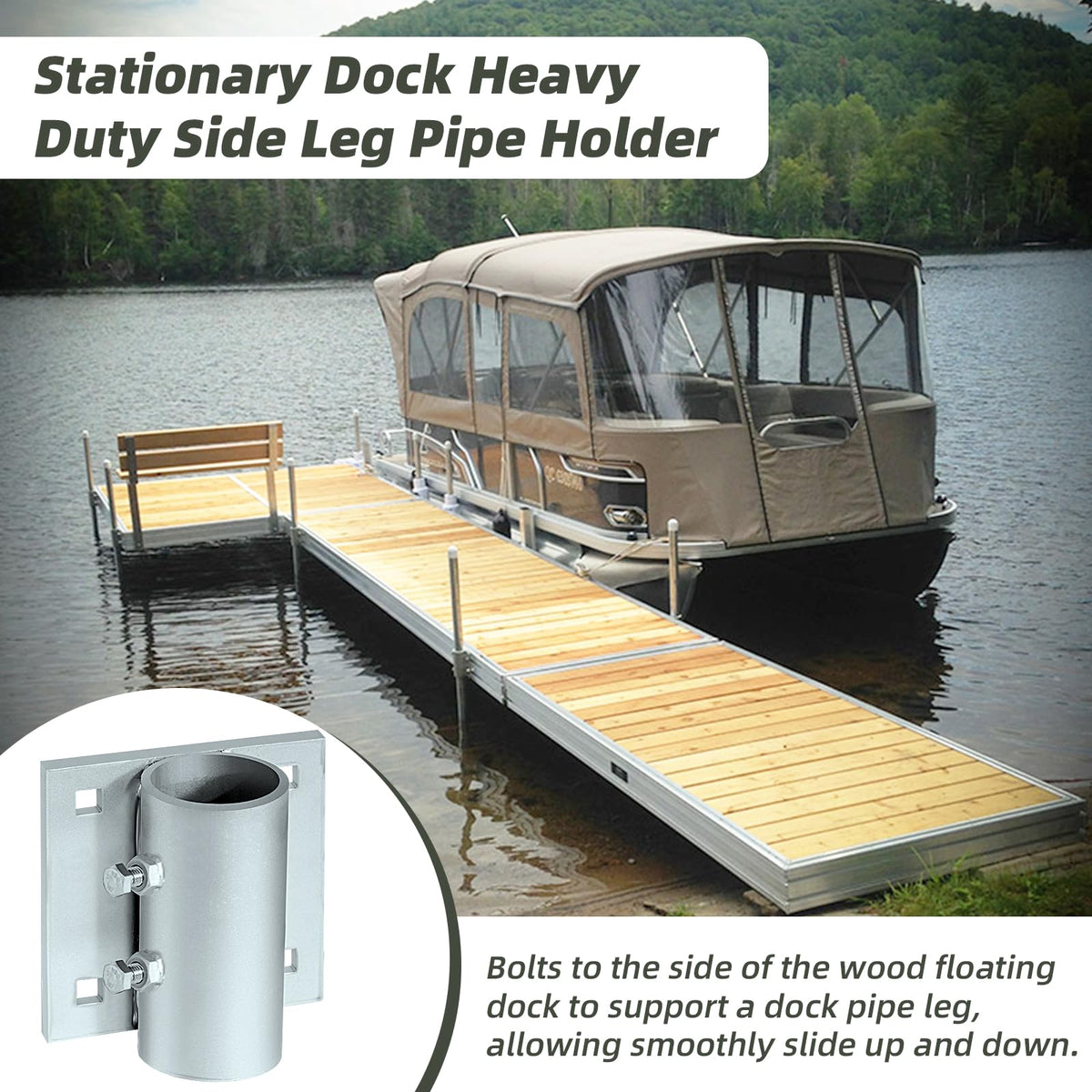 JYINCPED wood floating dock frame attachment stabilizes the dock in waves.