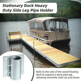 JYINCPED wood floating dock frame attachment stabilizes the dock in waves.