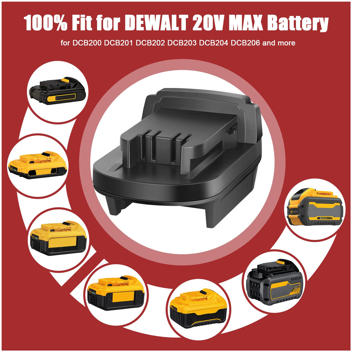 JYJZPB adapter in-use with Milwaukee tools demonstrates shared power.