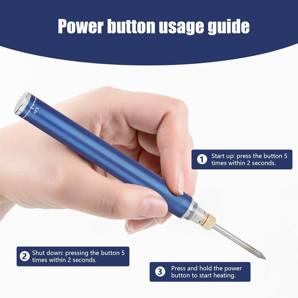 JYJZPB cordless soldering iron temperature knob for precise settings